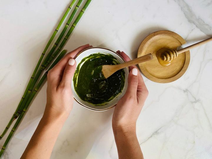 DIY Matcha Collagen Mask