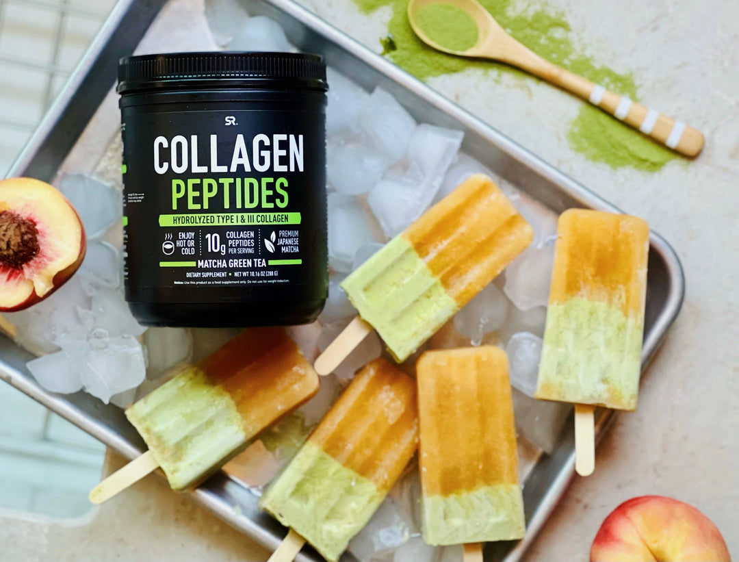 Peach & Matcha Collagen Ice Blocks