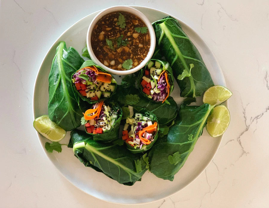 Rainbow Collard Green Wraps