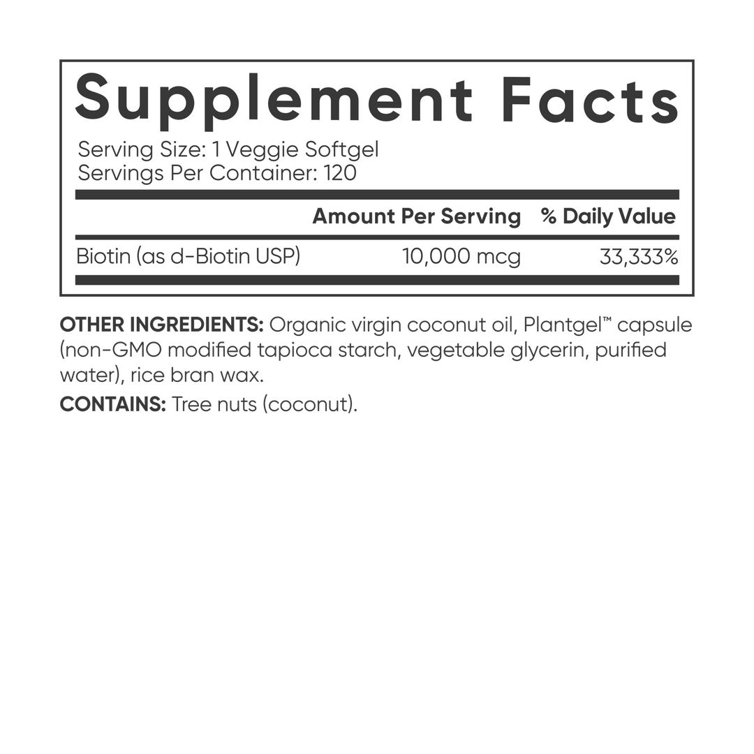 Biotin with Organic Coconut Oil