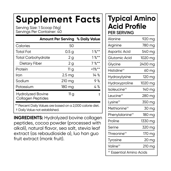 Collagen Peptides - Dark Chocolate, 22 oz