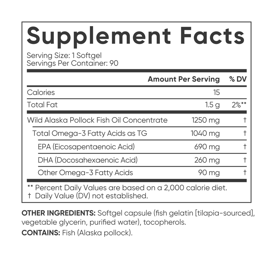 Omega-3 Fish Oil from Wild Alaska Pollock