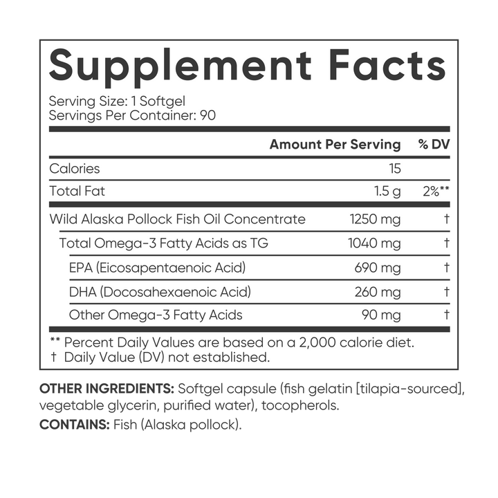 Omega-3 Fish Oil from Wild Alaska Pollock