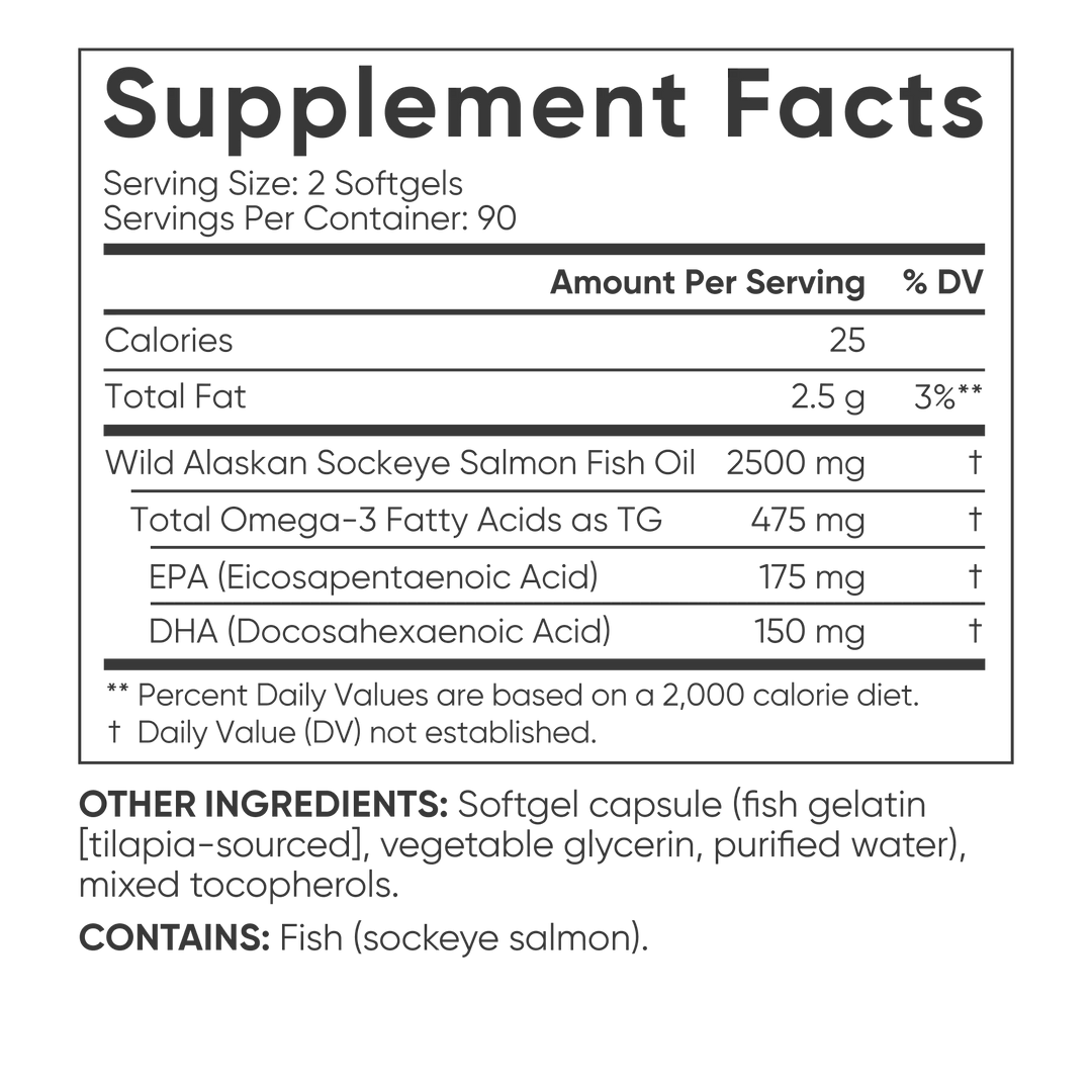 Wild Alaskan Sockeye Salmon Oil